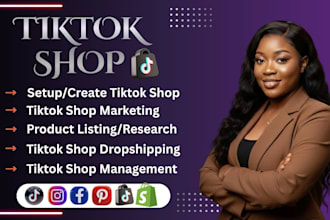tiktok shop setup, facebook shop, instagram shop, shopify dropshipping tik tok