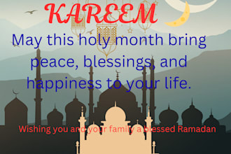 design a modern ramadan kareem social media post in canva