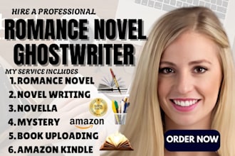 be your professional romance and mystery fiction novel ghostwriter