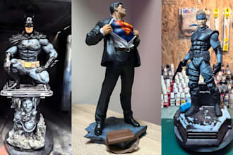 3d print and paint custom action figure anime figure miniature in resin printing