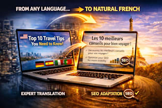 adapt your foreign website into natural french for SEO