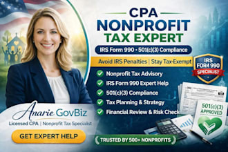 be your nonprofit tax advisor and irs form 990 expert