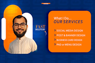 design professional social media posts, banners, and ads for your busines