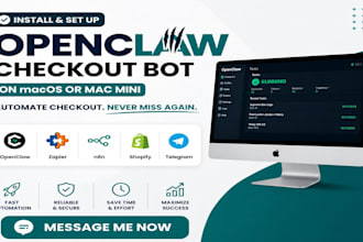 setup install automate open claw openclaw checkout bot on mac mini, clawdbot n8n