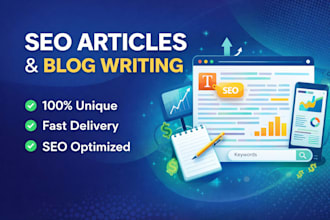 write seo optmized blog articles and website content
