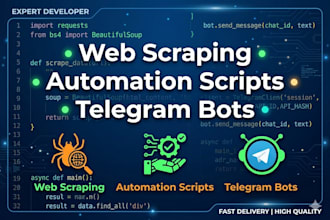 a custom telegram bot or python automation for your business
