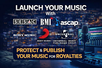 launch your music career with bmi ascap sesac sony umpg publishing music sound