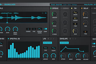 develop and fix vst audio plugins, synths, fx, gui, midi, juce, fl studio, beats