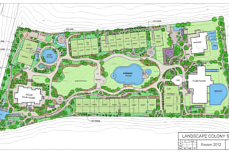 draw site plan, landscape colony drawings in autocad