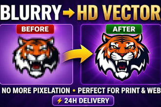 manually vectorize your logo for print