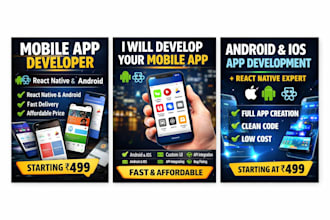 develop your mobile app using react native or android fast and affordable
