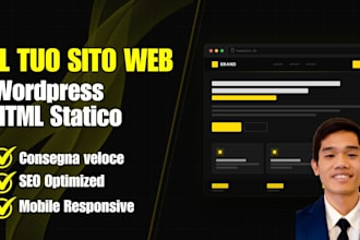 create an italian wordpress or html professional website