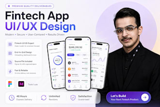 design modern fintech mobile app UI UX in figma
