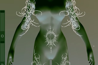 design a custom cybersigilism tattoo with perfect body flow