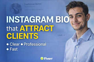 write a professional instagram bio that attracts clients