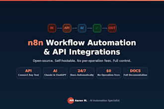 build n8n workflow automations and API integrations