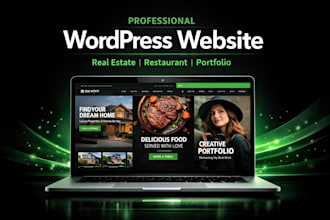 design a modern wordpress website for real estate, restaurant, and portfo