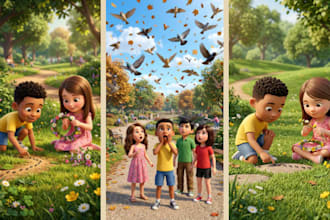 children story book illustration, story book, children book, kids illustration