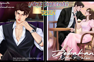 draw webtoon cover comic book illustration light novel fantasy romance cover