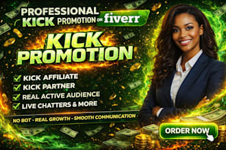 promote your kick stream to real viewers