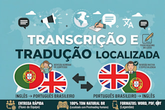 translate technical text and video to brazilian portuguese