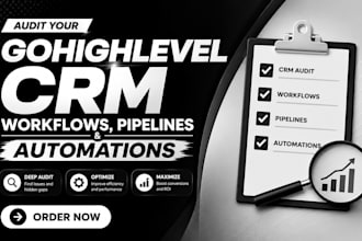 audit your gohighlevel CRM, workflows, pipelines and automations