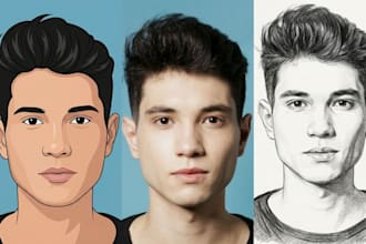 draw you an realistic or vector draw