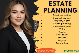 prepare prenuptial agreements, estate tax strategies, and wealth protection plan