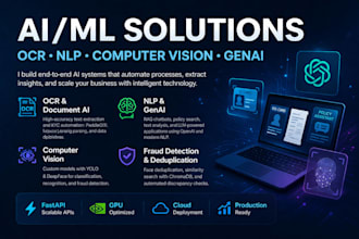 build ai ml solutions for ocr nlp computer vision and genai