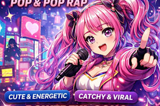 sing female anime voice pop rap song voiceover singer