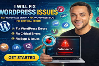 fix wordpress issues fix wordpress error fix wordpress bug fix critical error