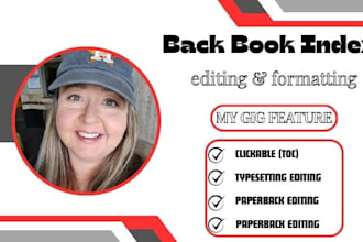 create a professional book index for nonfiction, academic, and ebooks