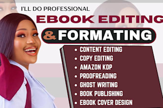 do book editing and formatting proofreading copy edit amazon kdp book publishing