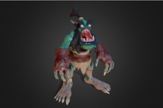 create realistic 3d zombie 3d monster character for horror game