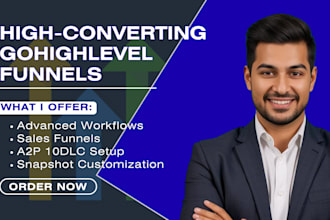 design ghl workflows ghl funnels ghl landing page ghl technical setup