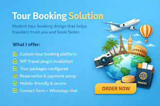 develop  professional tour booking website using wp travel engine