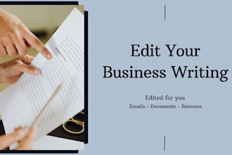 edit and proofread business documents, emails, and resumes