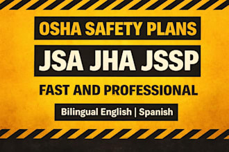 create osha safety plans jsa jha jssp and audit reports