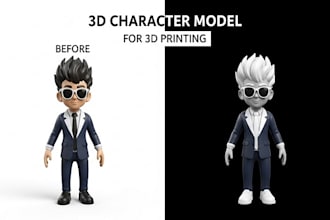 sculpt detailed 3d character model for 3d printing, dnd and figurines