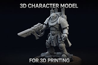 sculpt detailed 3d character model for 3d printing, dnd and figurines