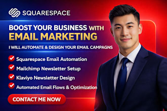 do squarespace website email automation,mailchimp,klaviyo newsletter