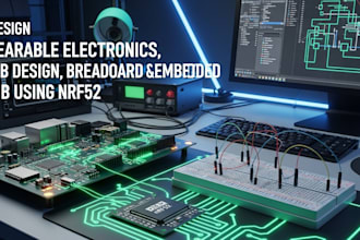 design wearable electronics, pcb design, breadboard, embedded pcb using nrf52