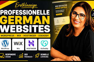build german website wix website hostinger wordpress website godaddy website