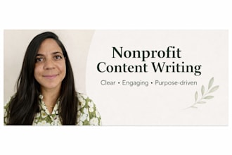 write nonprofit and sustainability content