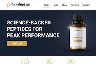design peptide store supplement website research peptide nutraceutical store