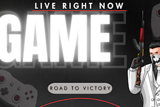 design youtube live stream thumbnails