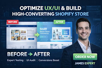 test and review your website or app UX UI review and build shopify website store