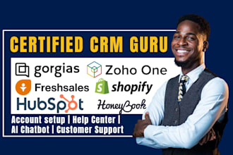 setup gorgias zendesk freshsales pipedrive hubspot CRM intercom ai chatbot