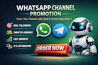 build whatsapp channel promotion real organic subscribers automation ai chatbot