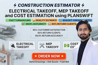 do electrical takeoff and cost estimation using planswift